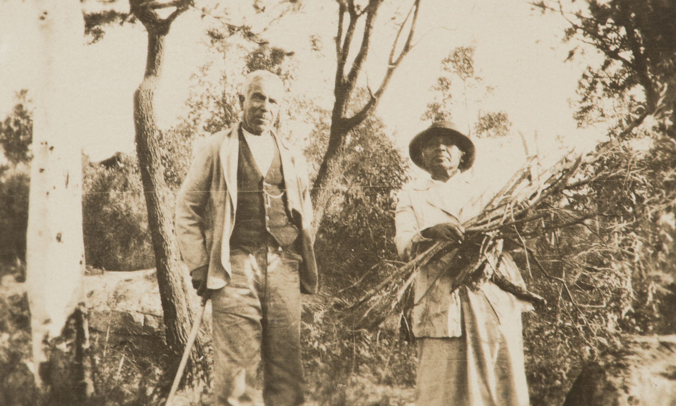 78d. [Eight photos from an album showing Aboriginal people at va